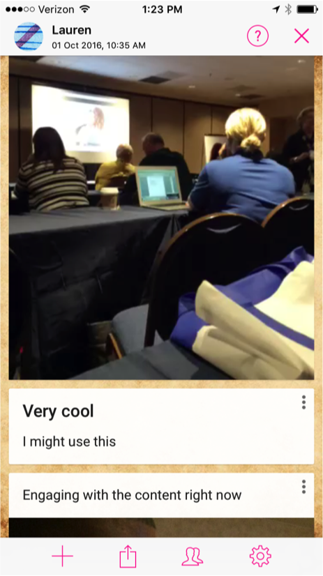Screenshot of an online conversation about the tool Padlet