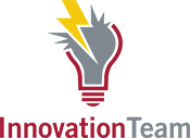 UA Innovation Team logo featuring a lightning bolt shattering a lightbulb