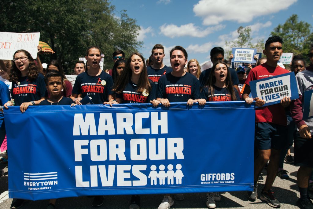 students in a march for our lives demonstration